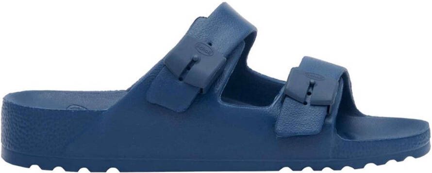 Scholl BAHIA MAN EVA DK BLUE Heren Slippers Donkerblauw