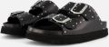 Scholl Beatriz Studs Sandalen Leer Vrouwen Zwart - Zwart
