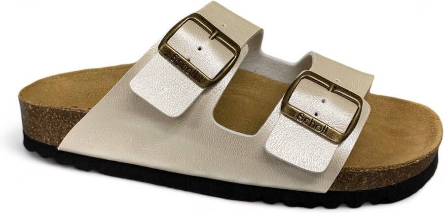 Scholl F30046 Josephine Champagne-voetbed slipper -slipper