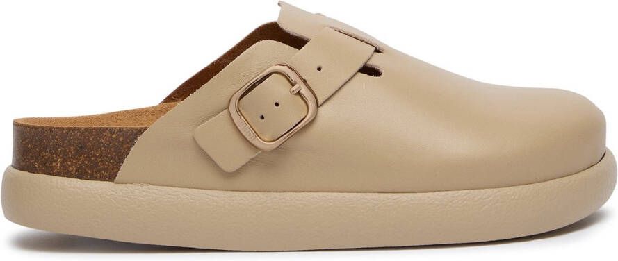 Scholl FAE CHUNKY SueQ DARK BEIGE Dames Sandalen Donkerbeige