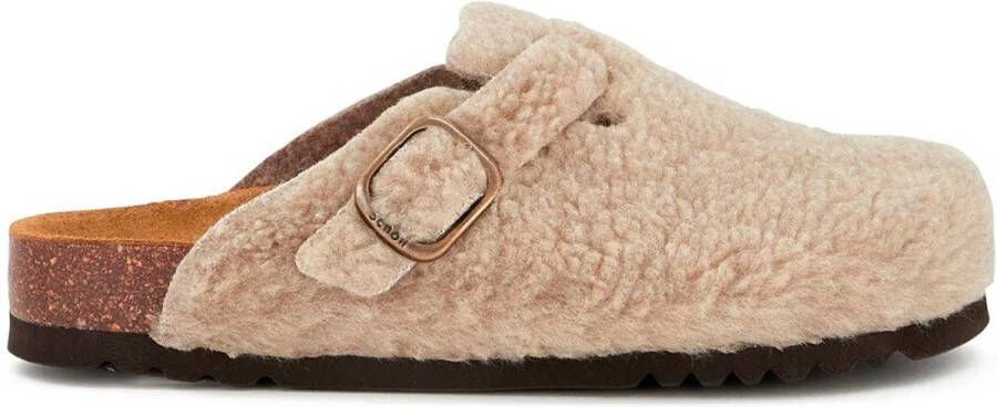 Scholl FAE NEW Synthetic shearling Womens Taupe FALSO Clogs Taupe
