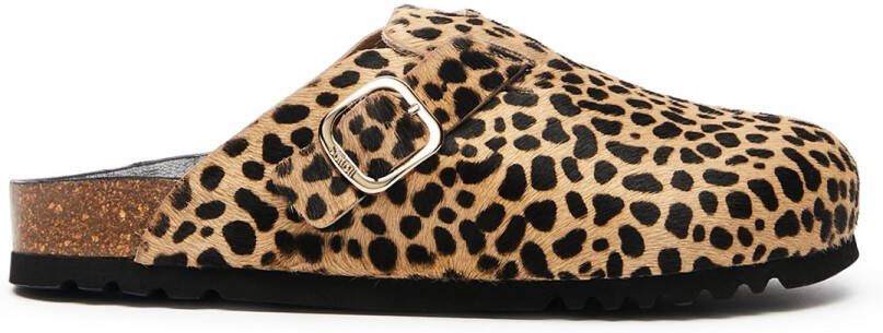 Scholl FAE PonyLea Leopard Dames Clogs Leopard