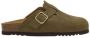 Scholl Fae Suede Khaki Instappers Dames - Thumbnail 1