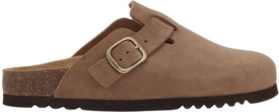 Scholl Fae Suede Taupe Instappers Dames