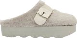Scholl GRETA E Synthetic fur Womens Taupe FALSO Clogs Taupe - Taupe