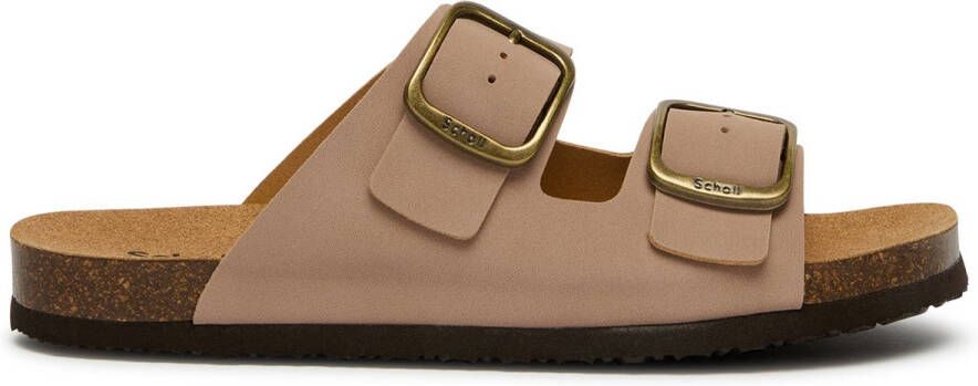 Scholl Jackie 2 straps Synthetic suede Nude Dames Sandalen Naakt
