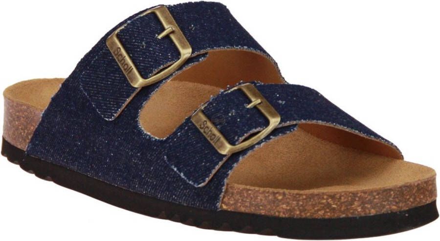 Scholl Josephine Jeans Blauwe Slipper