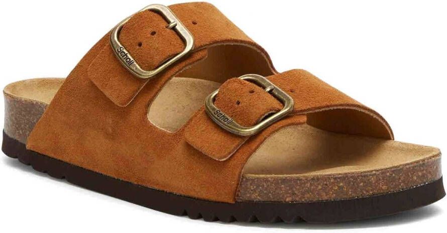 Scholl Josephine Suede Cognac Sandalen Dames
