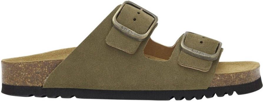 Scholl Josephine Suede Khaki Sandalen Dames