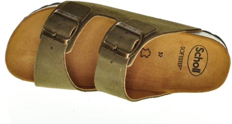 Scholl Josephine Suede Khaki Softstep