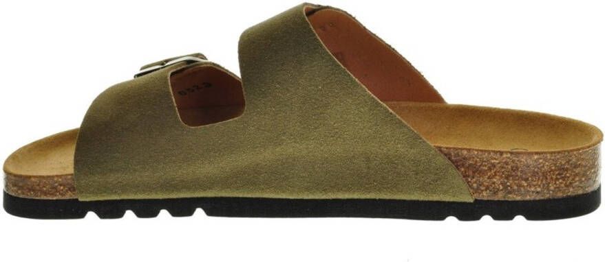Scholl Sandalen Julien 2 Riemen Suede Heren Khaki - Foto 5