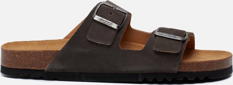 Scholl Sandalen Julien 2 Riemen Suede Heren Grijs - Foto 4