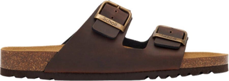 Scholl JULIEN SynthBis BROWN Heren Slippers Bruin