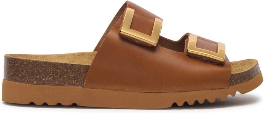 Scholl MONTEREY 2 S VinLeaBis Cognac Dames Slippers Cognac