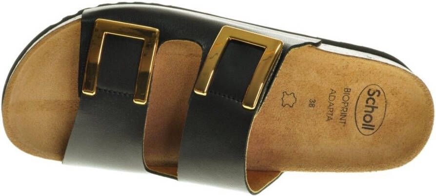 Scholl MONTEREY 2 STRAPS AD Lea-W Dames Muiltjes Black