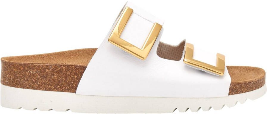 Scholl MONTEREY 2 STRAPS AD Lea-W Dames Muiltjes White