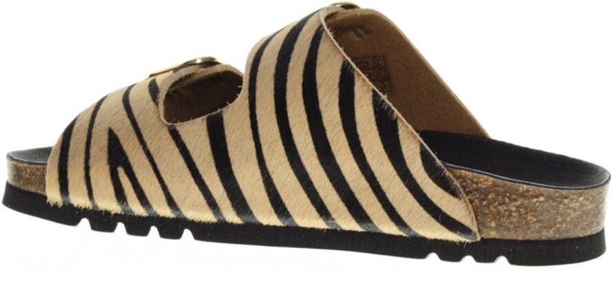 SCHOLL Slippers Dames Noelle Print Led Maat: 37 Materiaal: Ponyhair Kleur: Beige - Foto 4