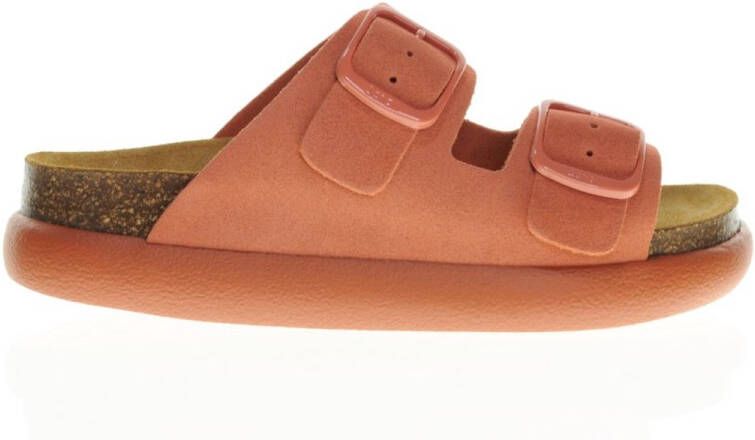 Scholl NOELLE CHUNKY SueQ Coral Dames Sandalen Koraal