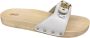 Scholl Pescura Flat Lea-W bianco- slipper- klompen - Thumbnail 1