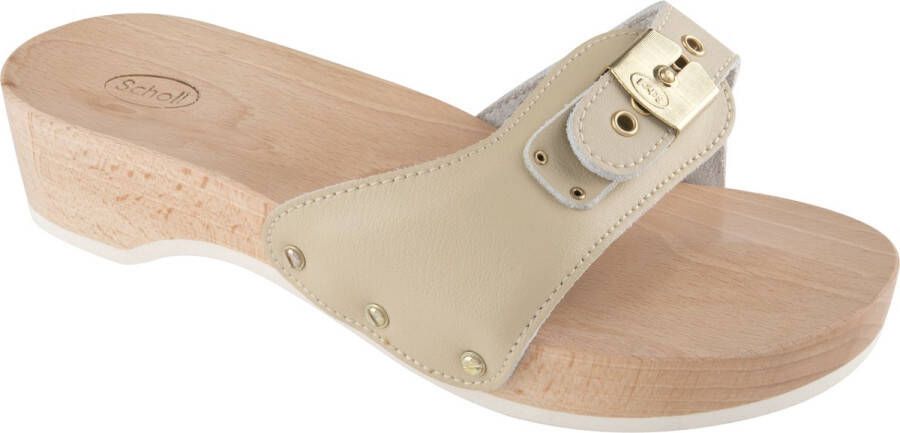 Scholl PESCURA HEEL By W Dames Muiltjes Sand