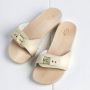 Scholl PESCURA HEEL ORIGINAL Bycast Womens Sand FALSO Mules Sand - Thumbnail 2
