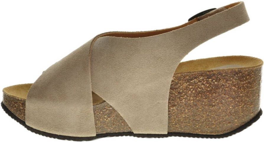 Scholl YVONNE Sue-W Dames Sandalen Dark Beige