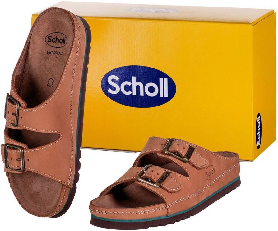 Scholl AIR BAG BACK STRAP Nub Unisex Sandalen Cuoio
