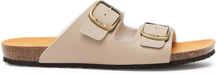 Scholl Didier 2 straps Synth DK Beige Heren Sandalen Donkerbeige
