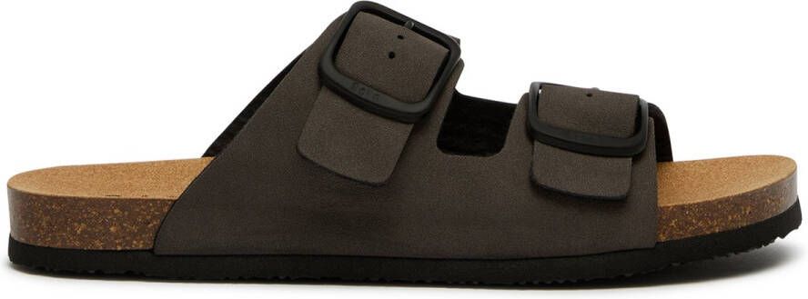 Scholl Jackie 2 straps Synthetic suede Grey Dames Sandalen Grijs