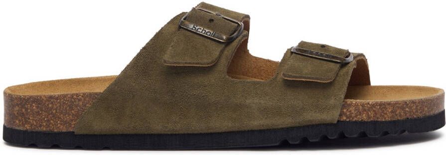 Scholl Sandalen Julien 2 Riemen Suede Heren Khaki - Foto 7