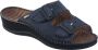 Scholl Sandalen Weekend Leer Vrouwen Marineblauw - Thumbnail 1