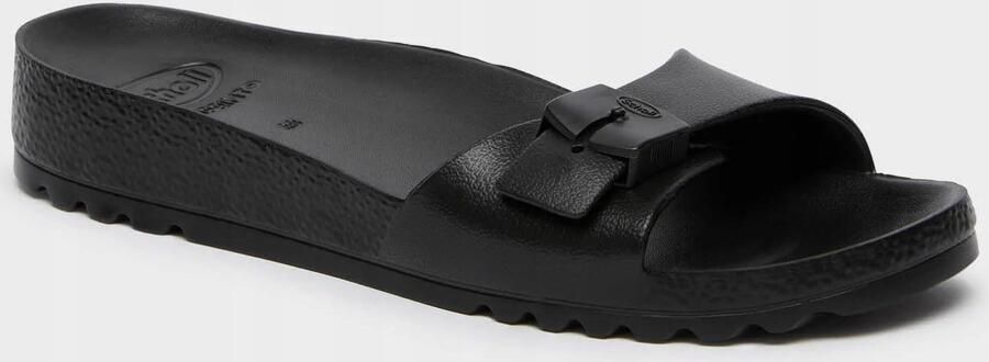 Scholl Bahia 1 Strap Dames Klompen Zwart Comfort & Stijl