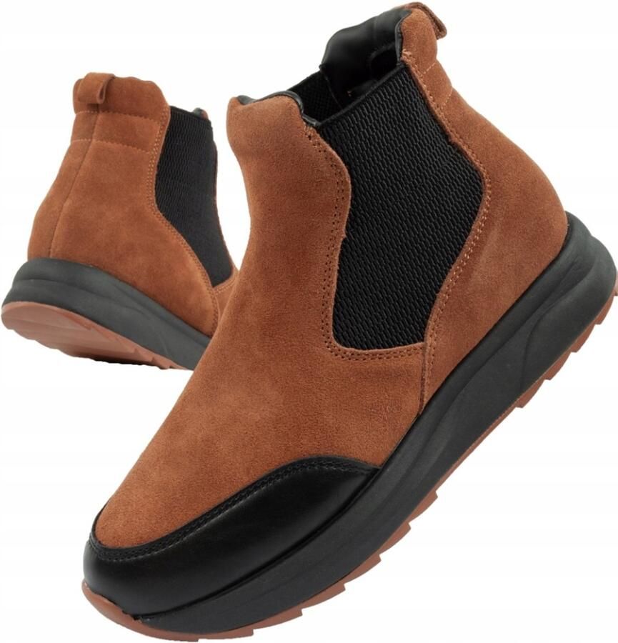 Scholl CWE Serie Dames Enkelboots Bruin Leren Bovenwerk