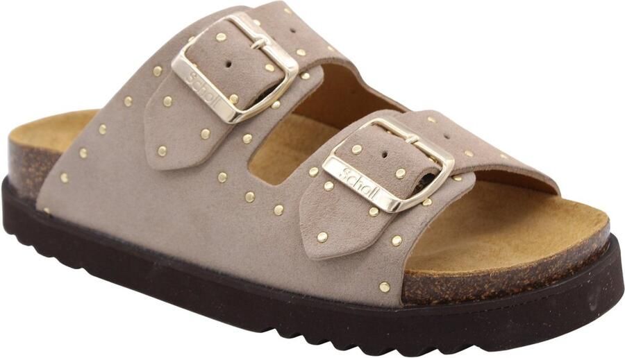 Scholl Footwear Slipper Scholl Women Beatriz Suede Dark Beige Gold - Foto 3