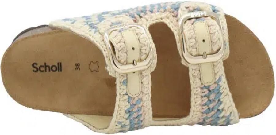 Scholl Slipper Women Noelle Crochet Lt Yellow Petrol Nude - Foto 2