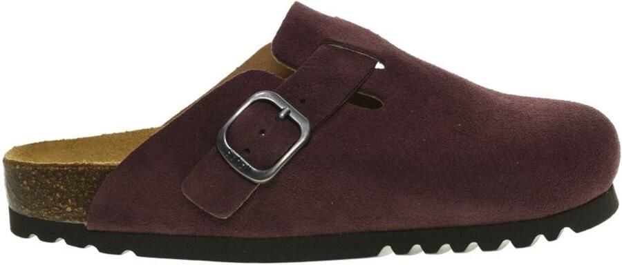 Scholl Fae Cherry Suede Clogs