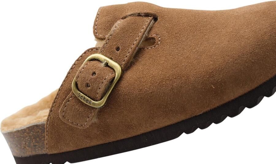 Scholl FAE NEW F Suede SA Womens Taupe FALSO Clogs Taupe