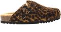 Scholl Fae New clogs van imitatiebont met panterprint beige zwart - Bruin