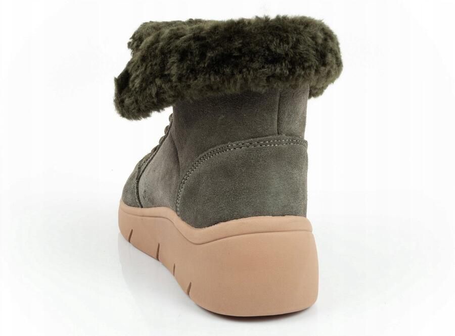 Scholl Groene Leren Damessneakers Gevoerd Sportief & Comfortabel