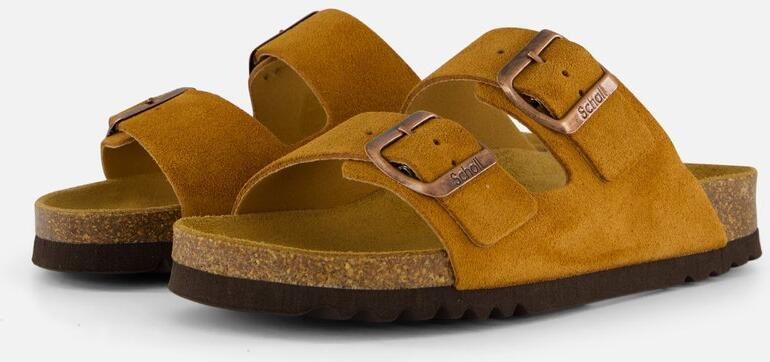 Scholl Josephine Slippers cognac Suede Dames