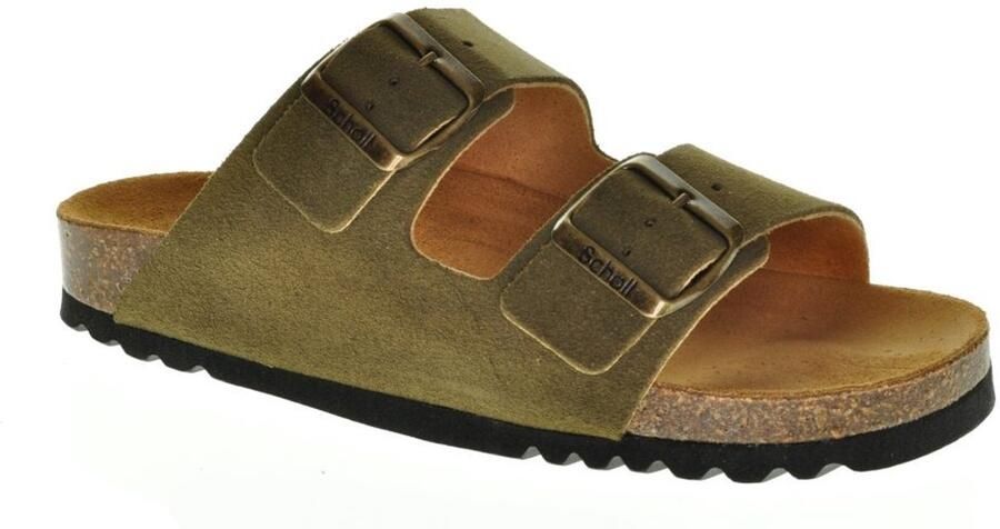 Scholl Josephine Suede Khaki Softstep