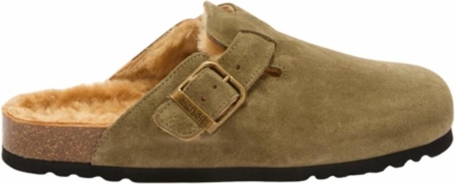 Scholl Klomp Men Olivier F New Suede Fur Khaki
