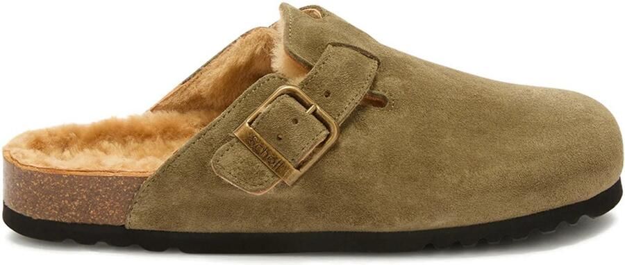 Scholl Klomp Men Olivier F New Suede Fur Khaki