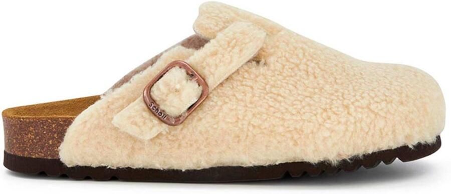 Scholl Klomp Women Fae New Synthetic Shearling Beige