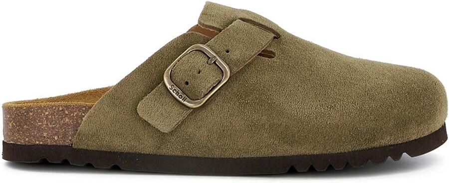 Scholl Klomp Women Fae Suede Sp Khaki