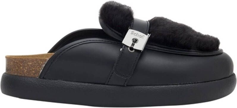 Scholl Klomp Women Kendall Synthetic Fur Gr Black