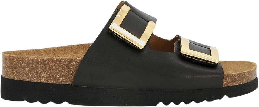 Scholl MONTEREY 2 STRAPS AD Lea-W Dames Muiltjes Black