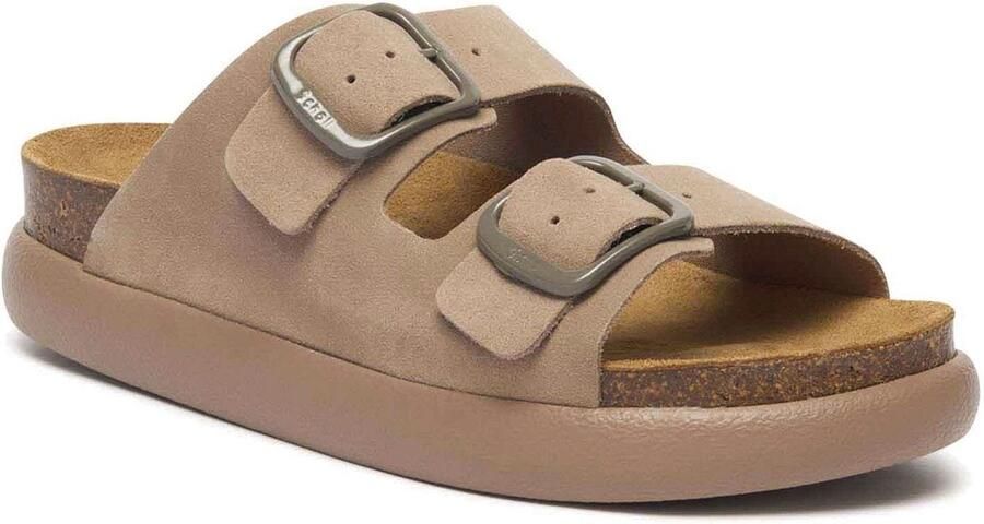 Scholl Slipper Women Noelle Chunky Suede Q Dark Beige - Foto 3