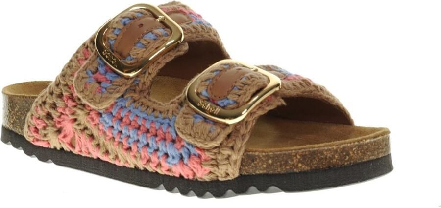 Scholl Noelle Crochet Dk Brown Purple