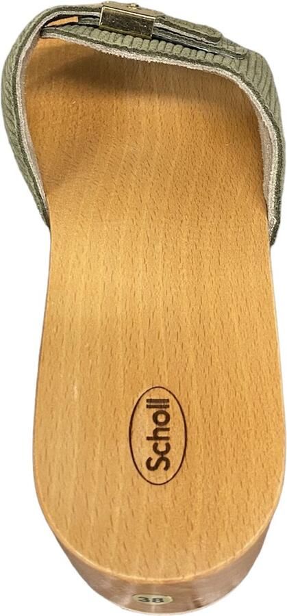 Scholl Iconic Pescura Heel Embossed Suede Green Muilen - Foto 4